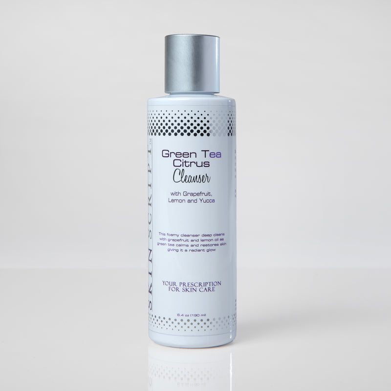 The Green Tea Citrus Cleanser is a foamy, gentle cleansing option for environmentally challenged skin. 6.4 ounces