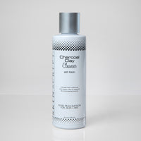 Charcoal Clay cleanser is infused with charcoal and kaolin clay to absorb environmental toxins.  Kaolin clay absorbs sebum, removes impurities and helps prevent clogged pores. 
6.4 ounces 